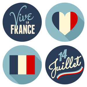 french flags and bastille day title