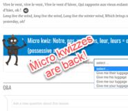 micro kwizzes are back