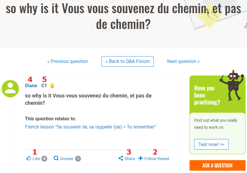 French Q&A forum
