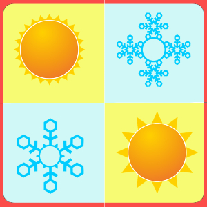 suns and snowflakes