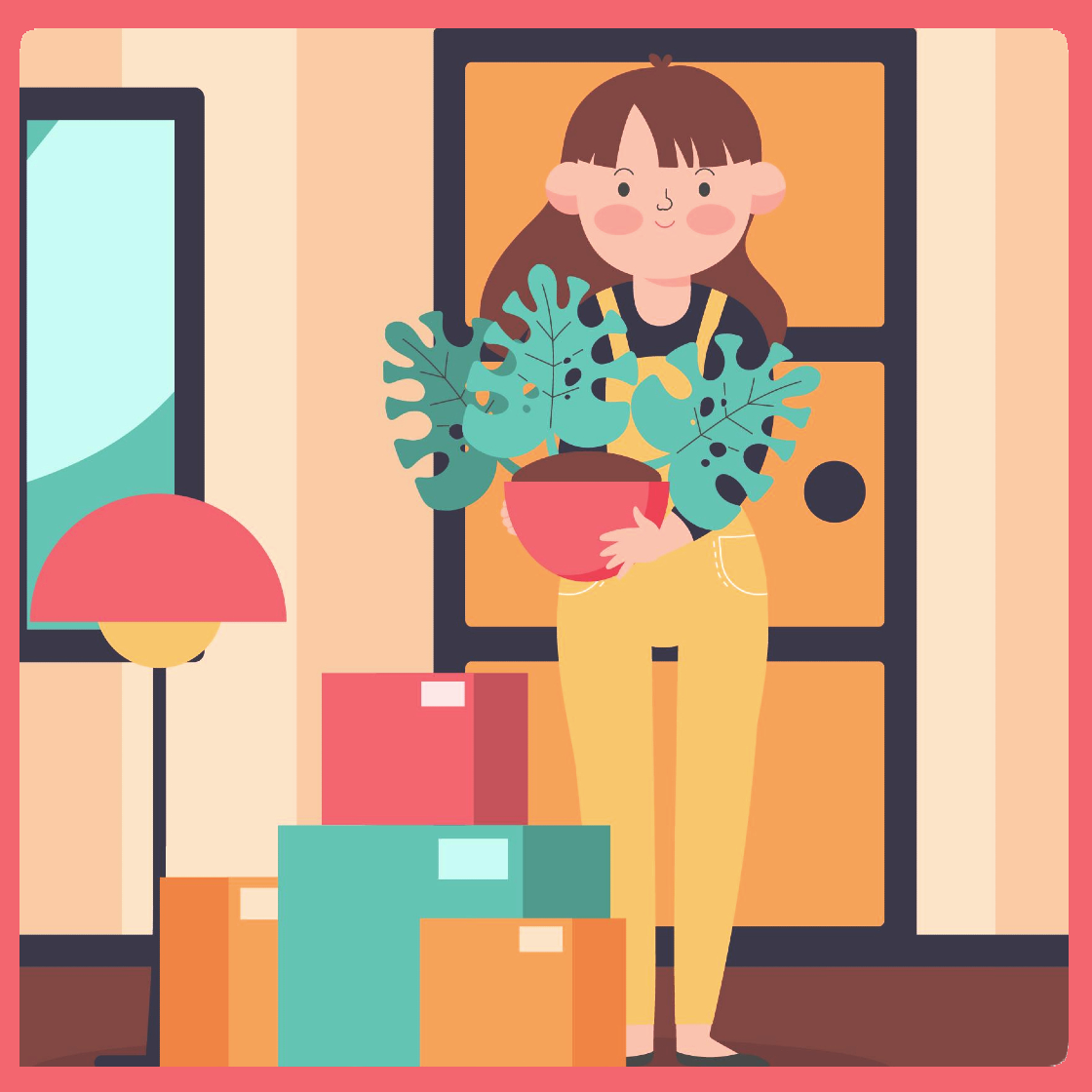 woman moving in