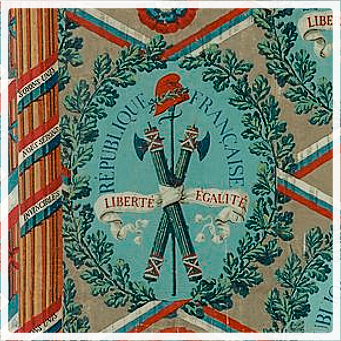 old poster representing French Republic