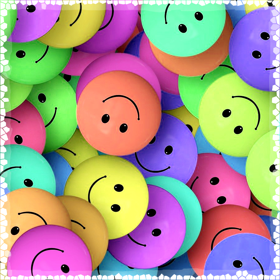 colourful smiley faces