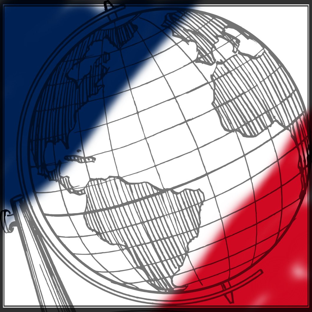 planet with a French flag