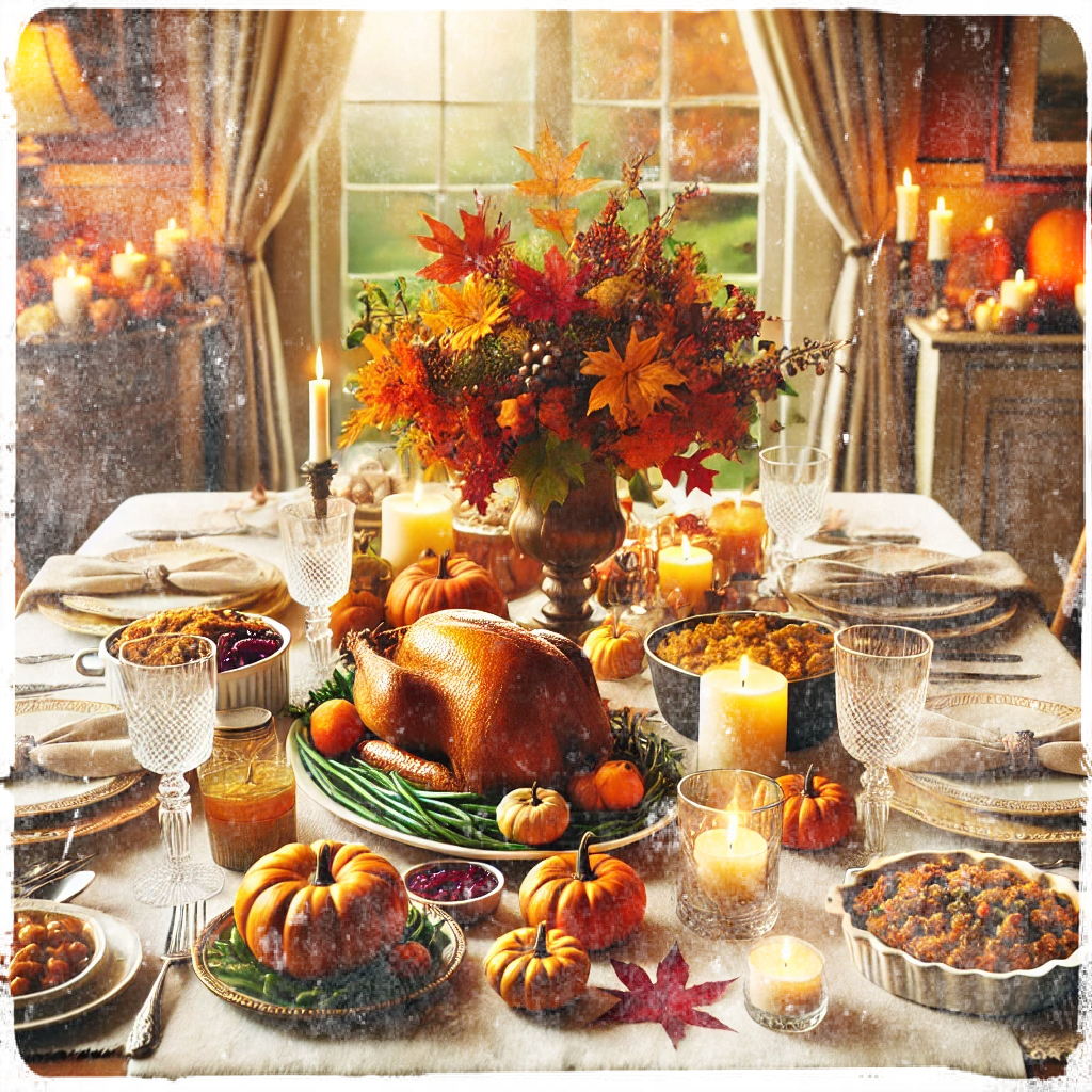 a Thanksgiving table