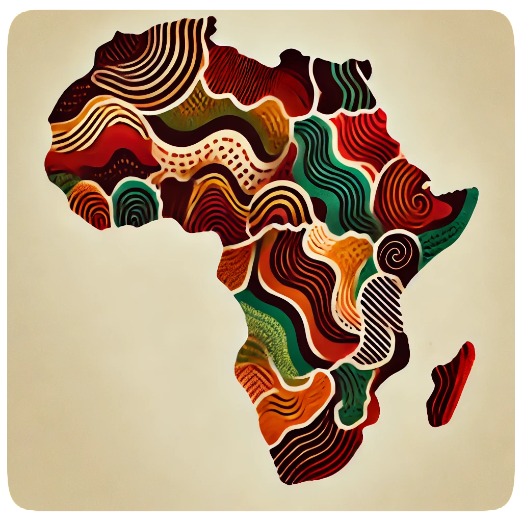 stylised map of Africa