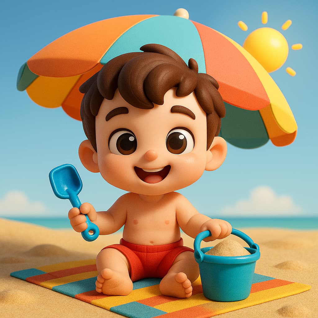 little boy on the beach