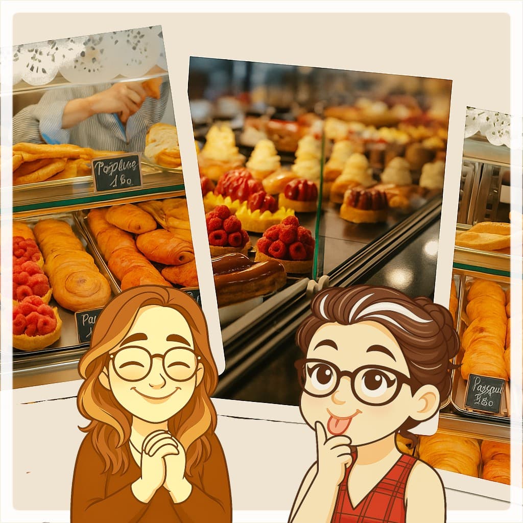 images of bakeries with celine and aurelie's avatars
