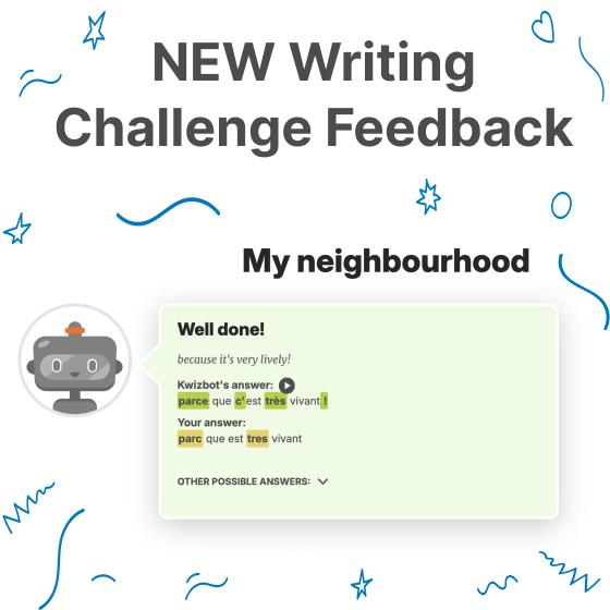 New marking on Writing challenges