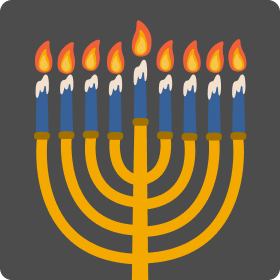 Hanukkah menorah 2025