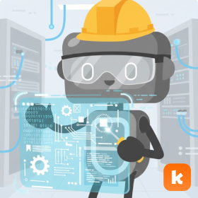 Kwizbot doing maintenance work