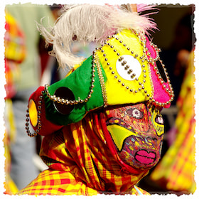 Mardi Gras character in Guadeloupe