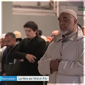 Muslim believers during the Eid al-Fitr prayer