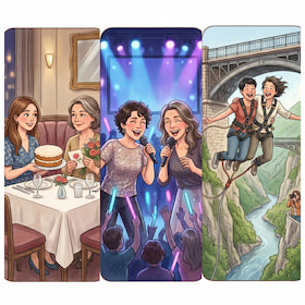 3 panels with the 3 mother's day celebrations