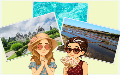 avatars aurelie and celine in summer outfits