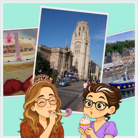 Aurelie and Celine avatars celebrating birthdays