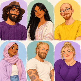 6 people's faces